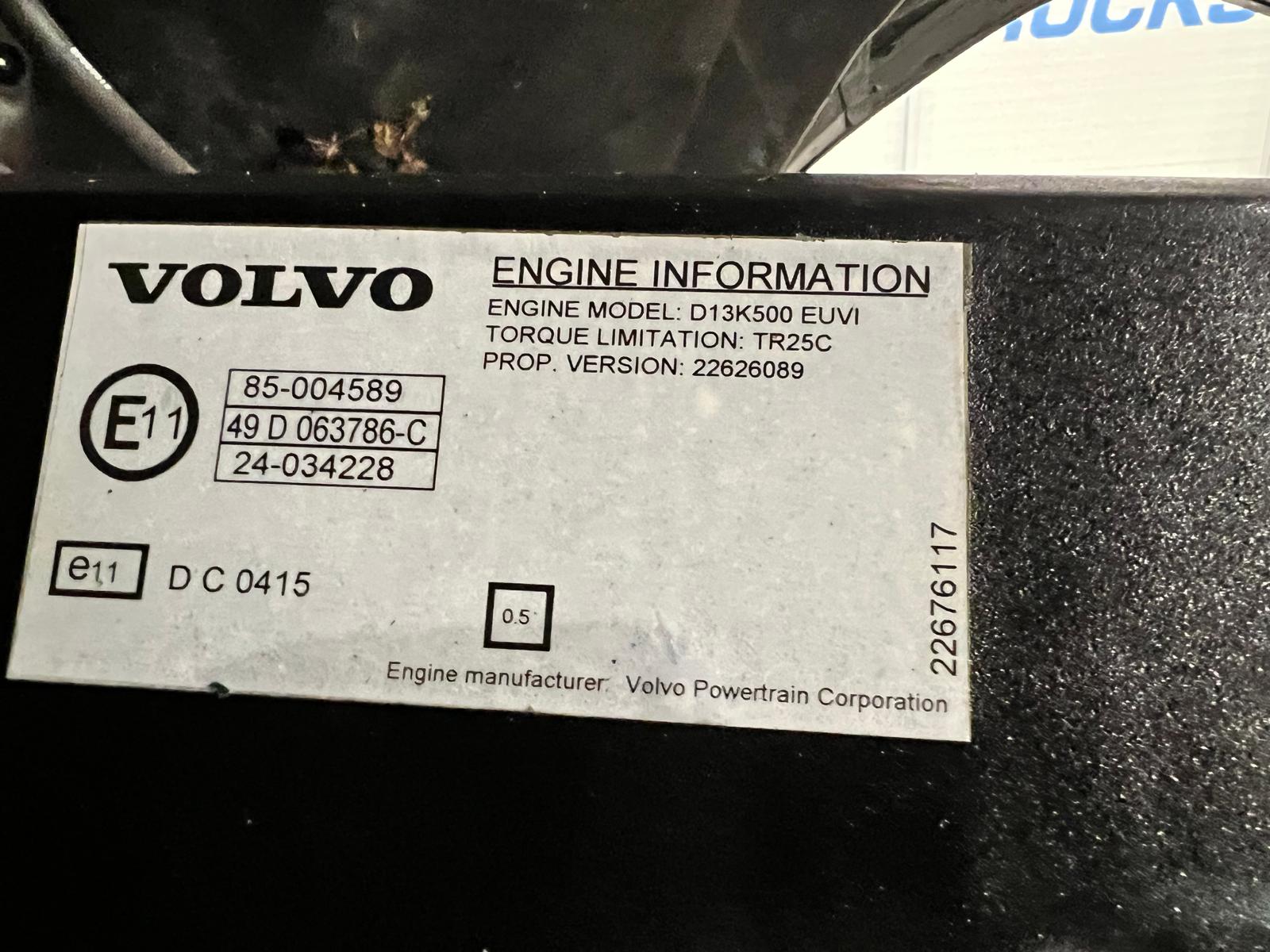 Volvo FH 500 6×2 Midlift Tractor Unit