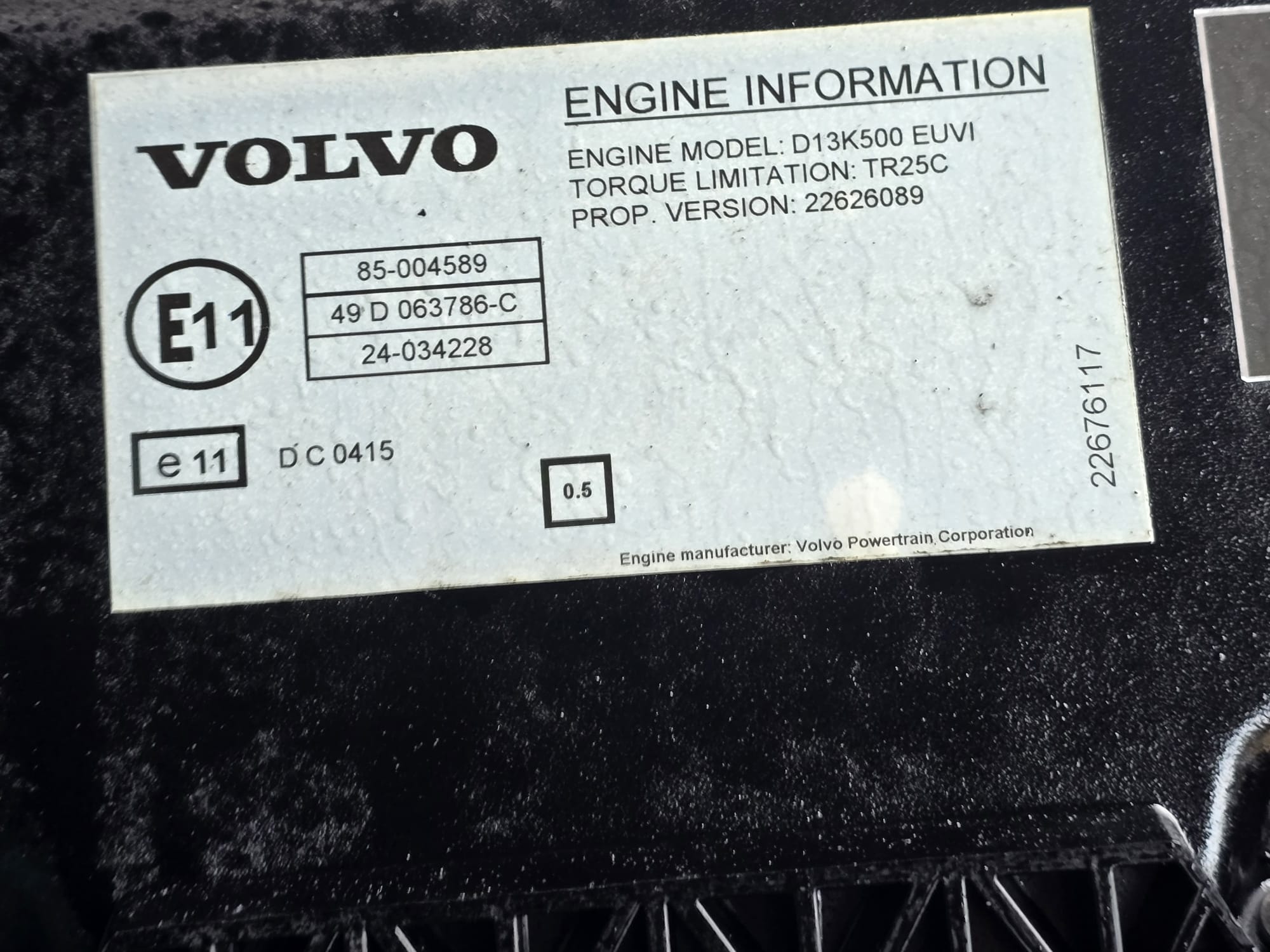 Volvo FH 500 6×2 Midlift Tractor Unit